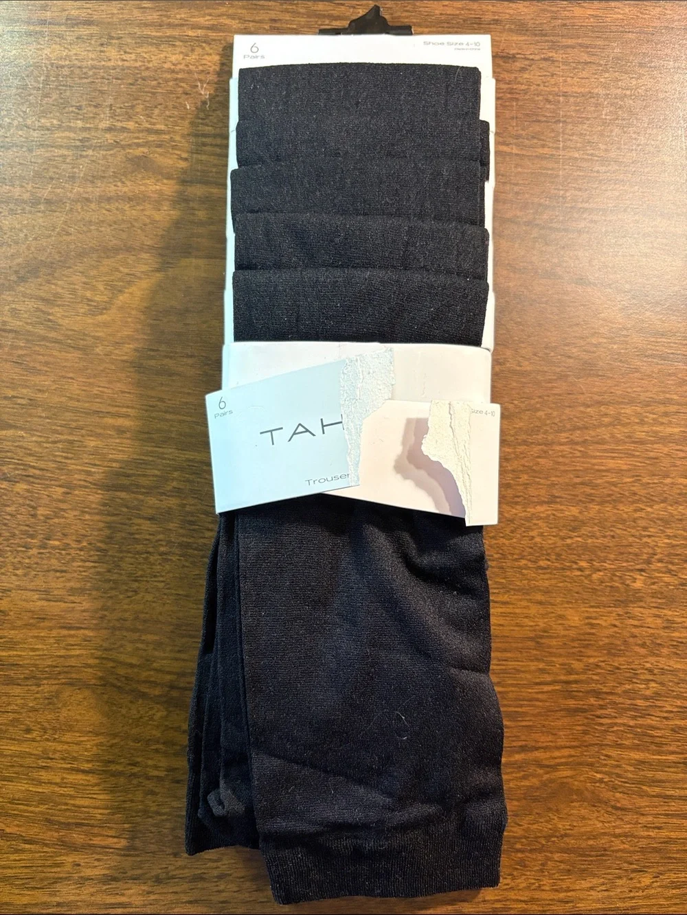Tahari Black Trouser Socks - 6 Pack